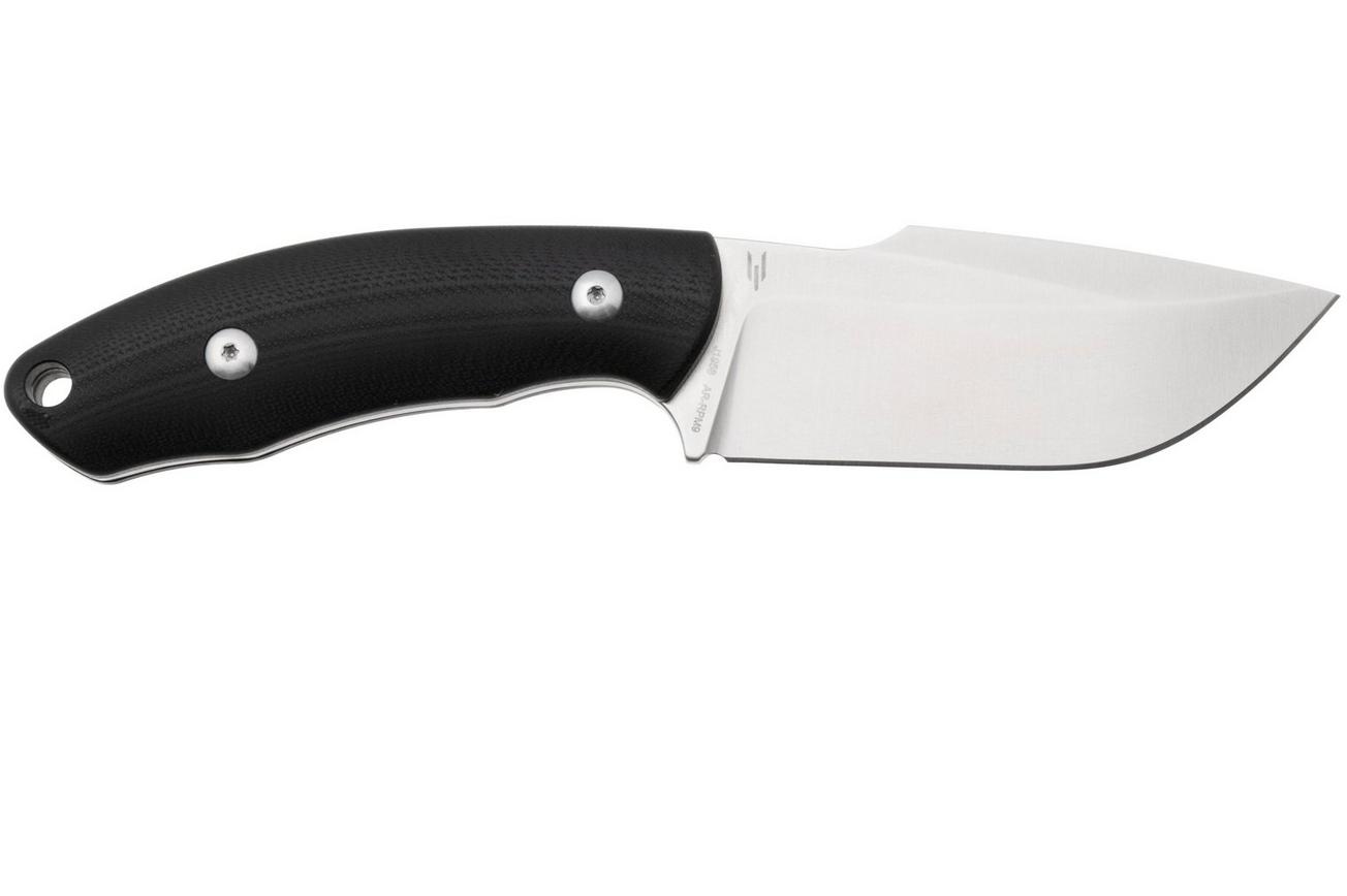 CJRB Mutt J1958-BK Satin AR-RPM9, Black G10, vaststaand mes, Jonathan Shaw design