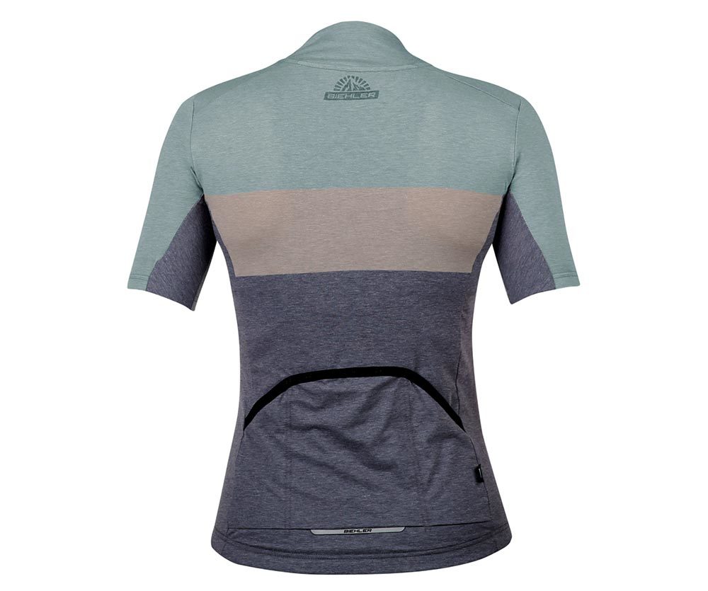 Biehler DSTNCE Fietsshirt Korte Mouwen Donkergroen/Bruin/Zwart Dames