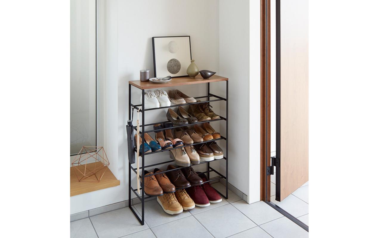 Schuhregal Tower 6-stufig, Schwarz<br>Organizer für Schuhe