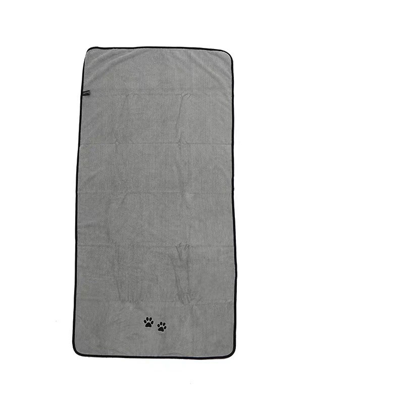(70x140cm) Mikrofaser Hunde Handtuch Saugfähiges Haustier Trocknungstuch - Grau