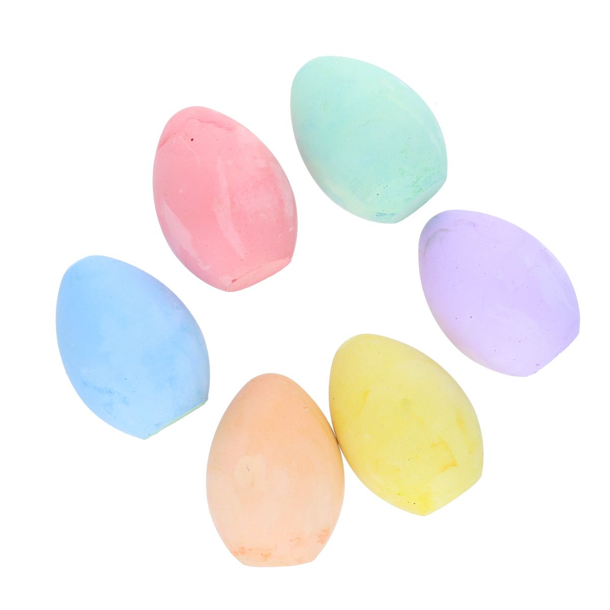 Boîte de 6 craies œufs de couleurs Mercredi et Patati