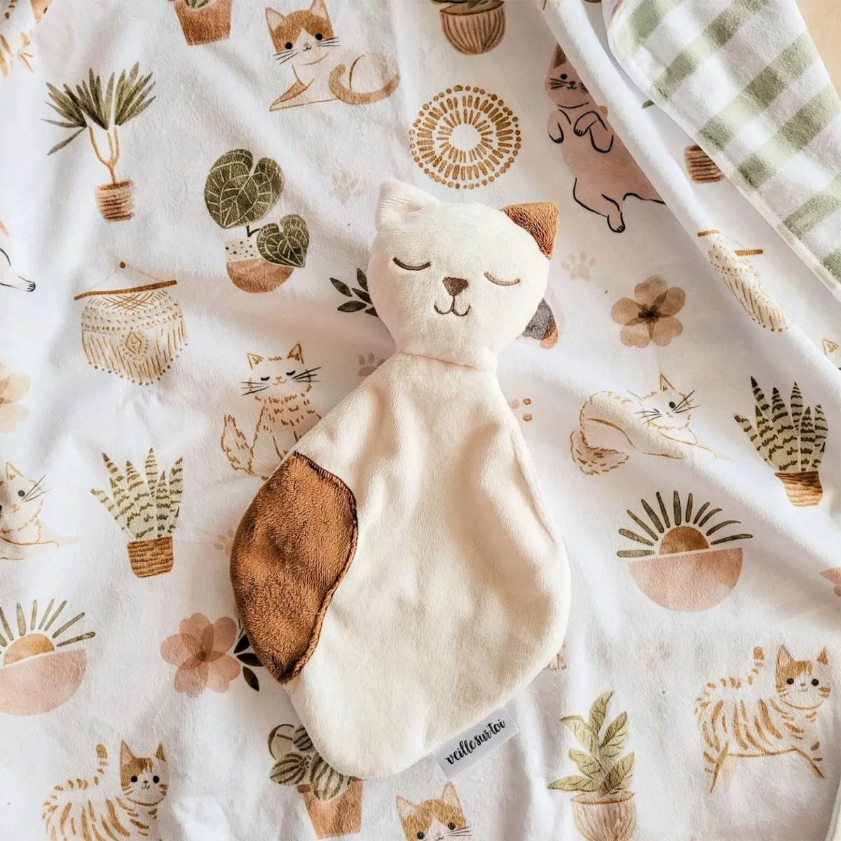 Veille sur Toi Doudou Bébé Chat Sammy