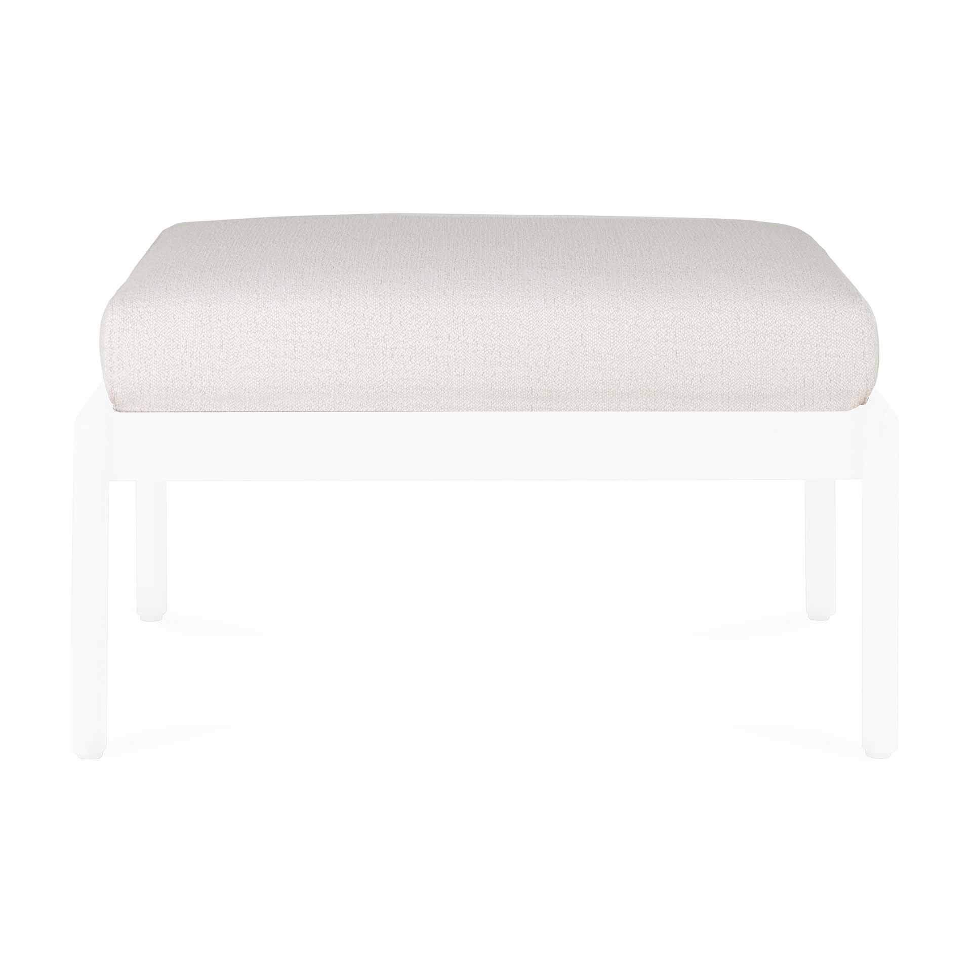 Teak Jack footstool - Off white kussen