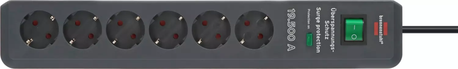 Brennenstuhl 1159540366 6 voudige Stekkerdoos met overspanningsbeveiliging - 3500W - 2m