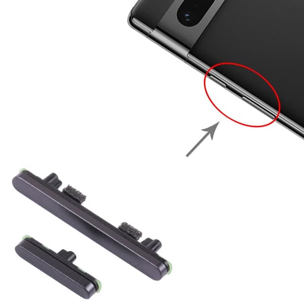 Strøm- og volumknapper for Google Pixel 7 Pro - Svart