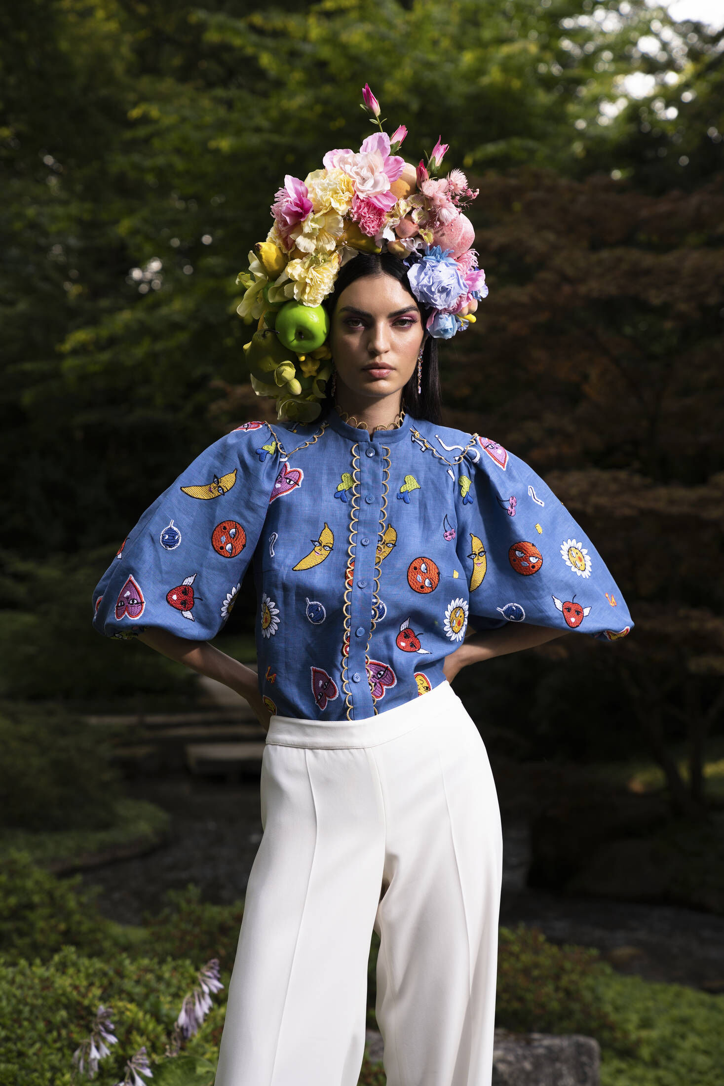 Maison Common| Damen Leinenbluse Kurzarm