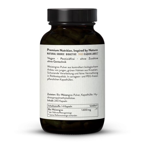 Sunday Natural Products  Bio Weizengras Kapseln