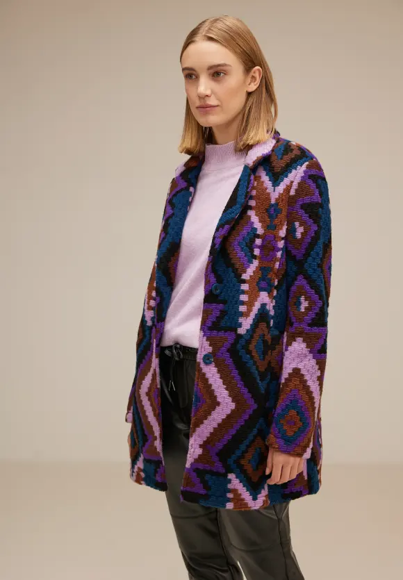 Blazer mit Ikat Muster - atlantic blue