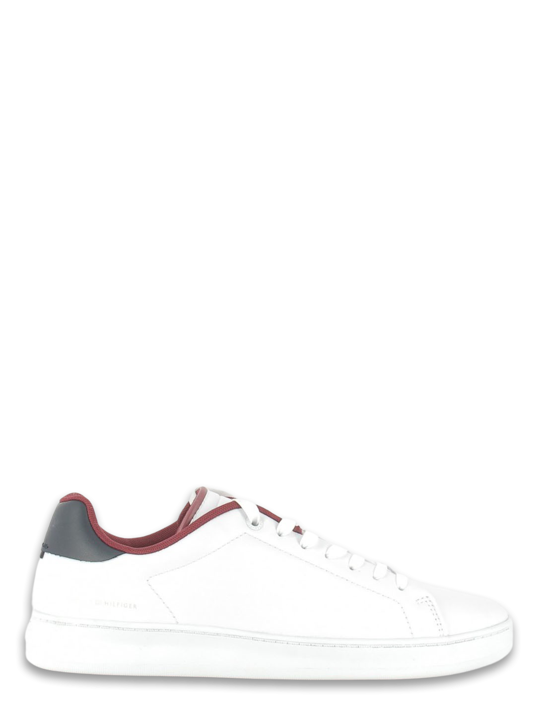 tommy hilfiger baskets de ville homme court sneaker leather cuir blanc