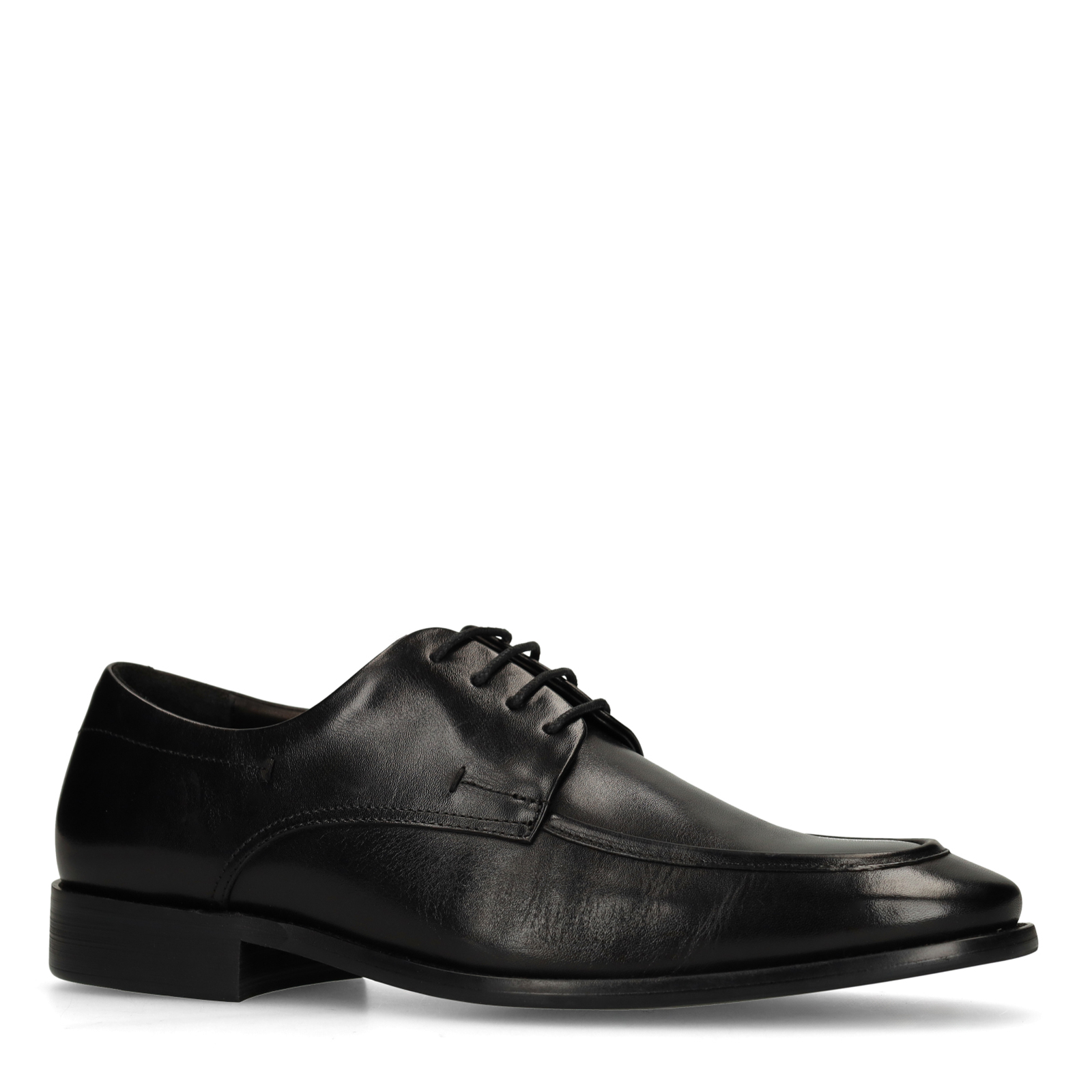Zwarte leren veterschoenen