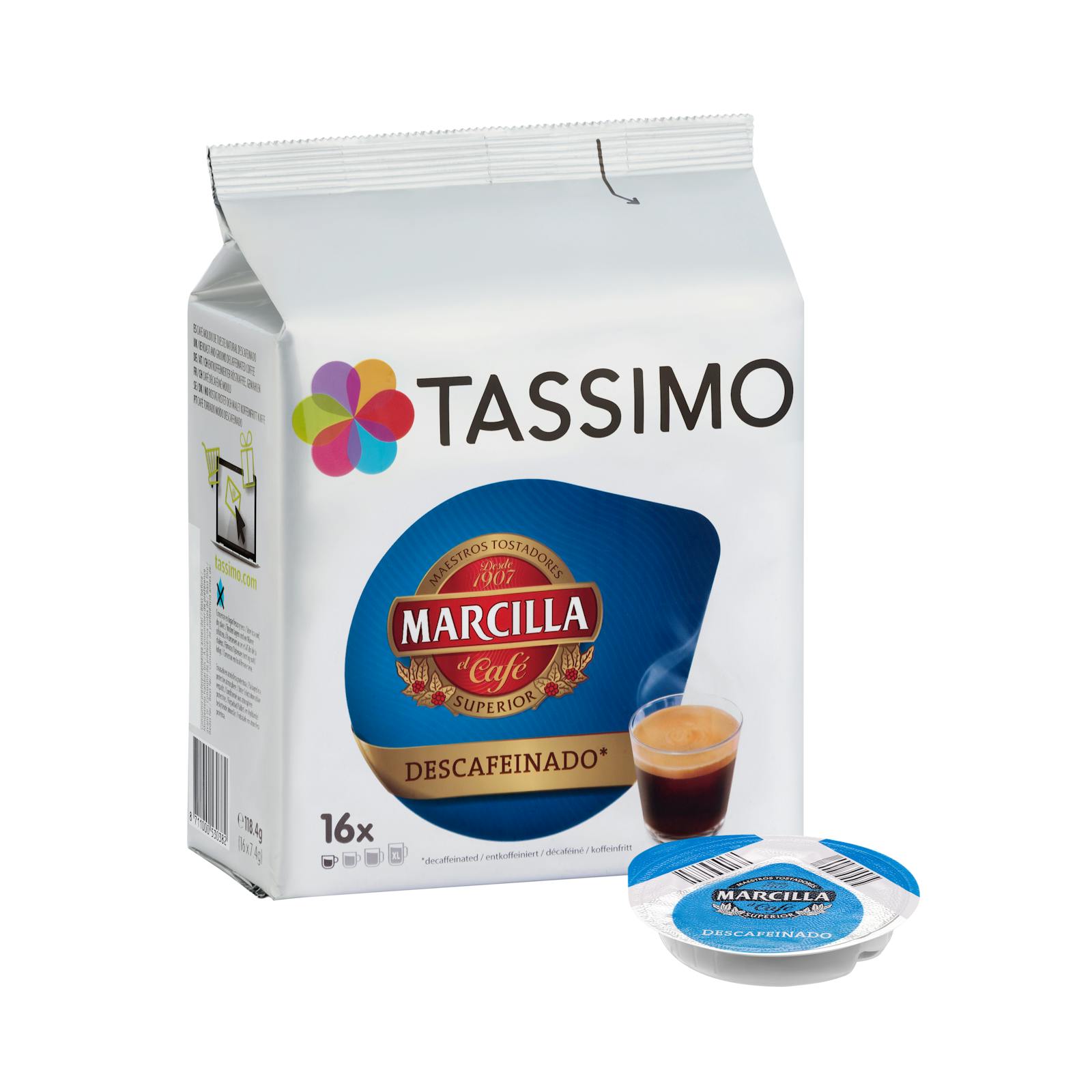 Capsules de café décaféinées Tassimo