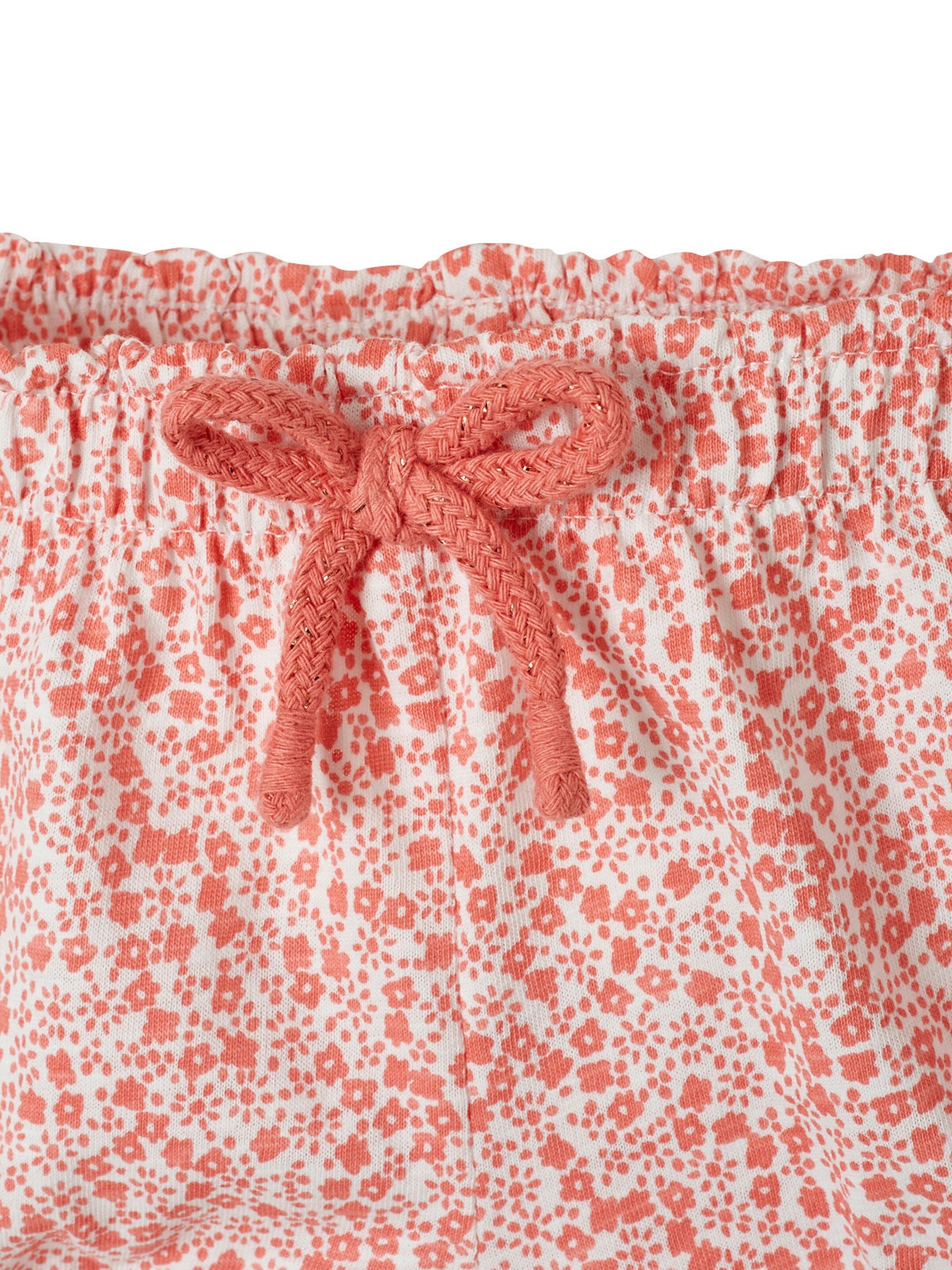 Vertbaudet Jersey-Shorts für Mädchen Baby weiß/rot bedruckt