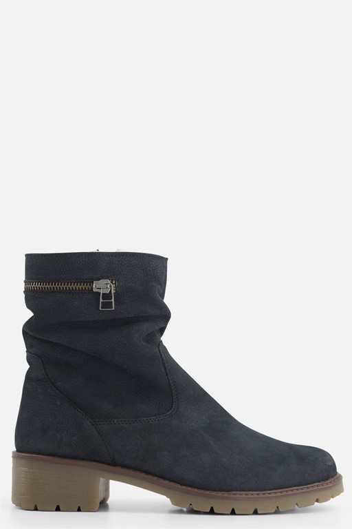 Feyn Joanne Enkellaarsjes blauw Suede