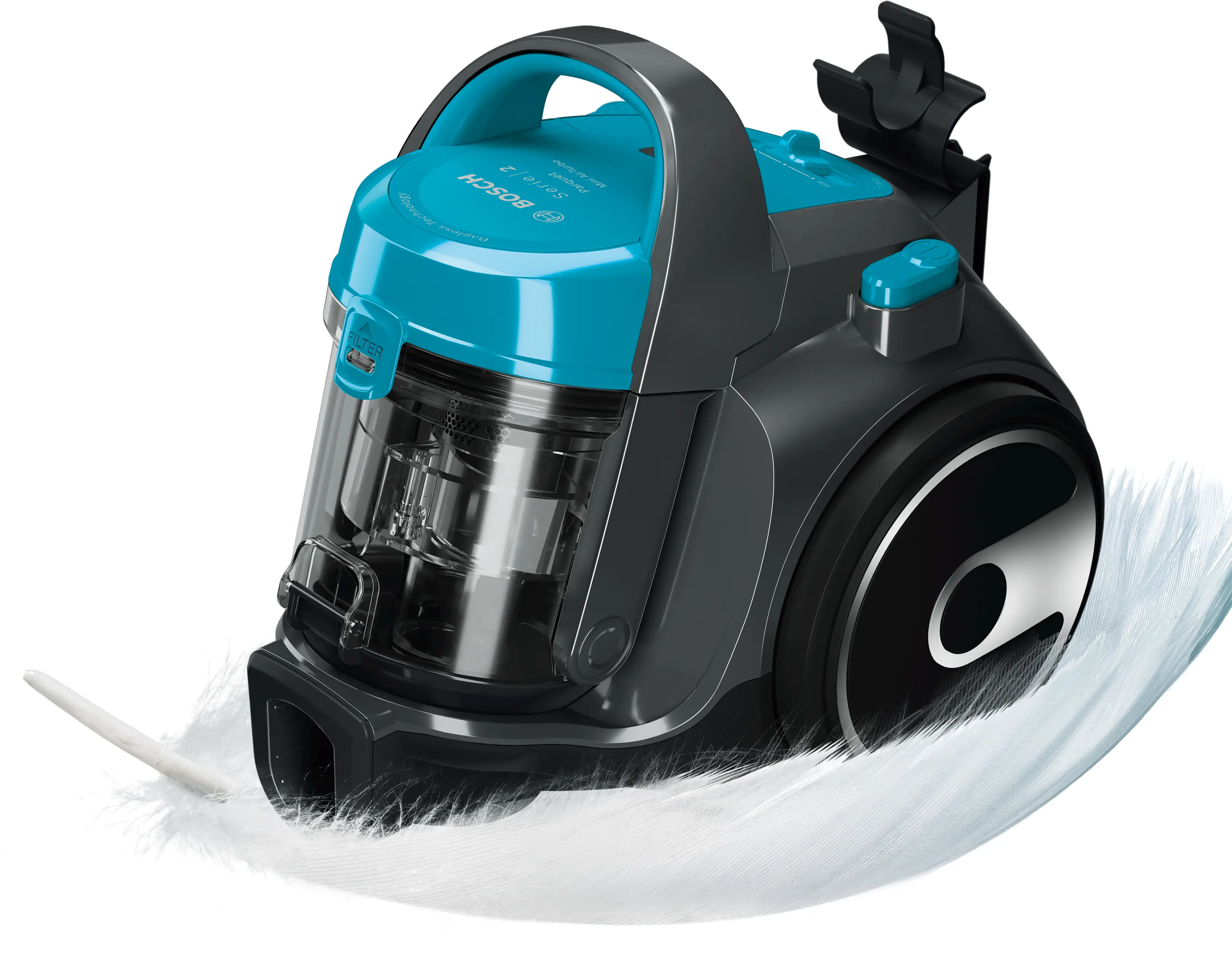 Serie 2 Stofzuiger zonder zak Turquoise