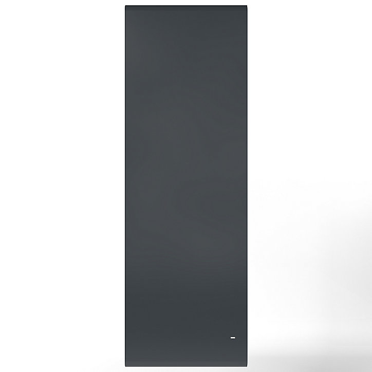 Radiateur connecté électrique à inertie fluide GoodHome Iriya anthracite 1800W vertical