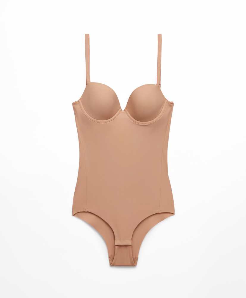 Body sem costas com alças, poliamida