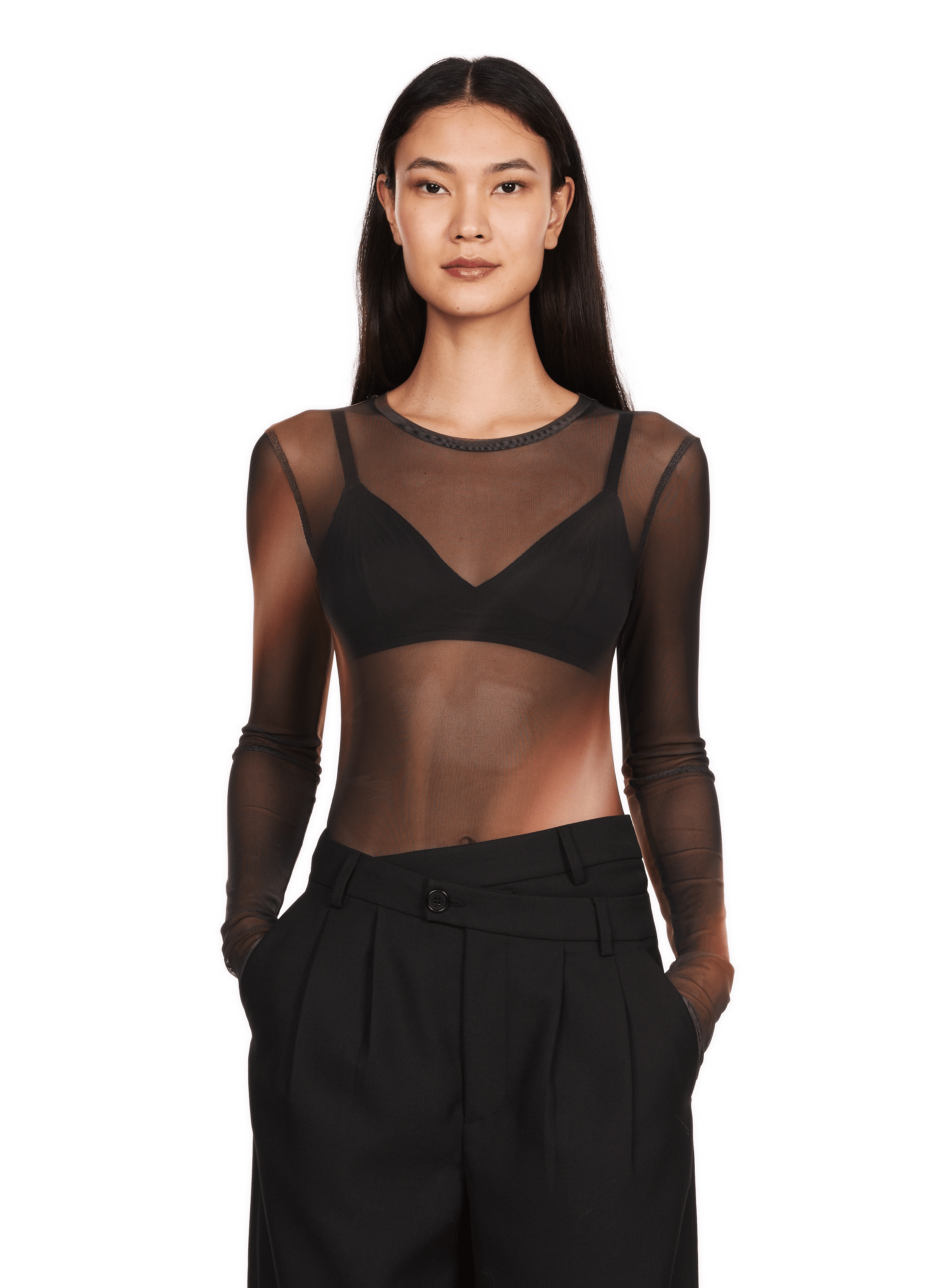 SIBODY - Body manches longues en mesh imprimé | Multicolore