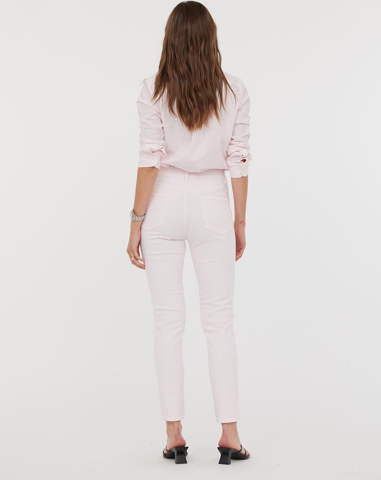 Acquaverde Chemise en Popeline Japonaise Kim rose pâle