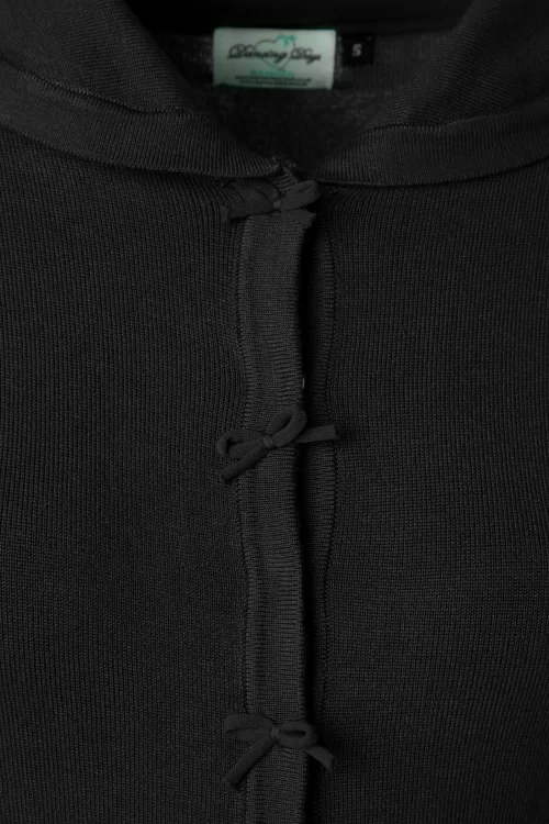 Banned Retro April vest met strik in zwart