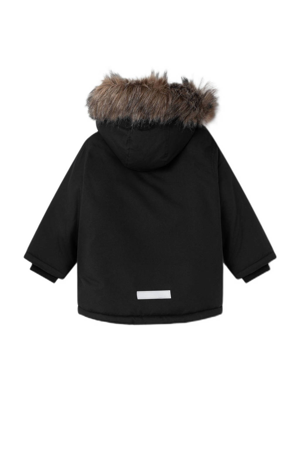 NAME IT gewatteerde winterjas NMMMASTER zwart