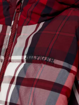 Jaqueta xadrez tartan com capuz