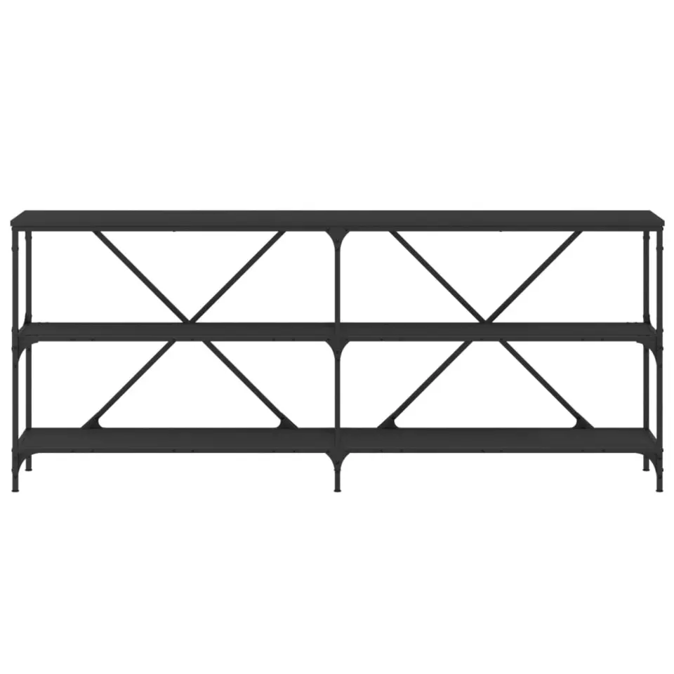 vidaXL - Wandtafel - Zwart - Bewerkt hout