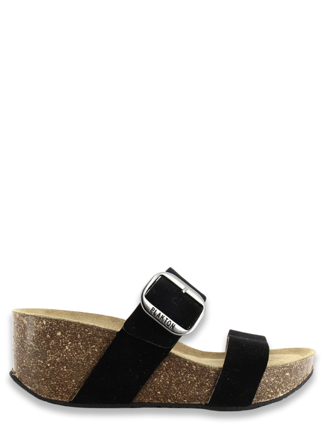plakton Mules Compensées So Rock Cuir Noir