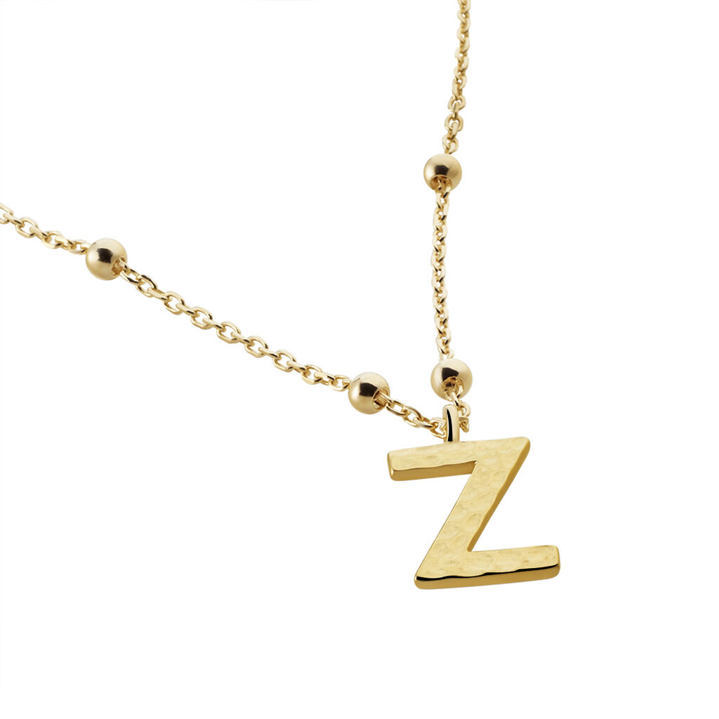Collier Plaqué Or Jaune Lettra
