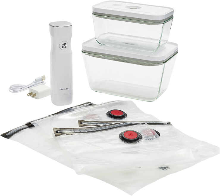 Zwilling Fresh & Save Vakuum startersæt, glas 7 dele Transparent