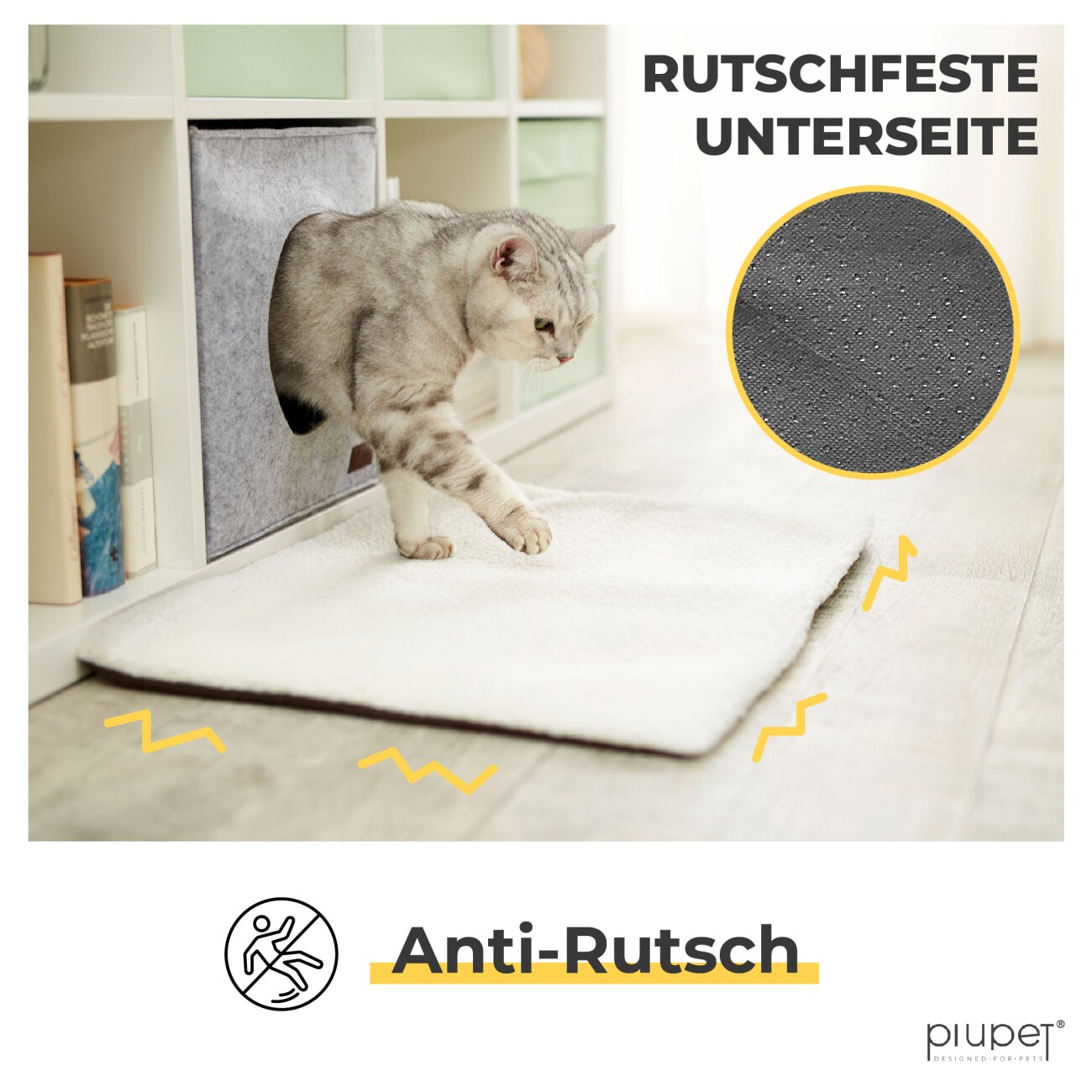 PIUPET Selbstheizende Katzendecke beige