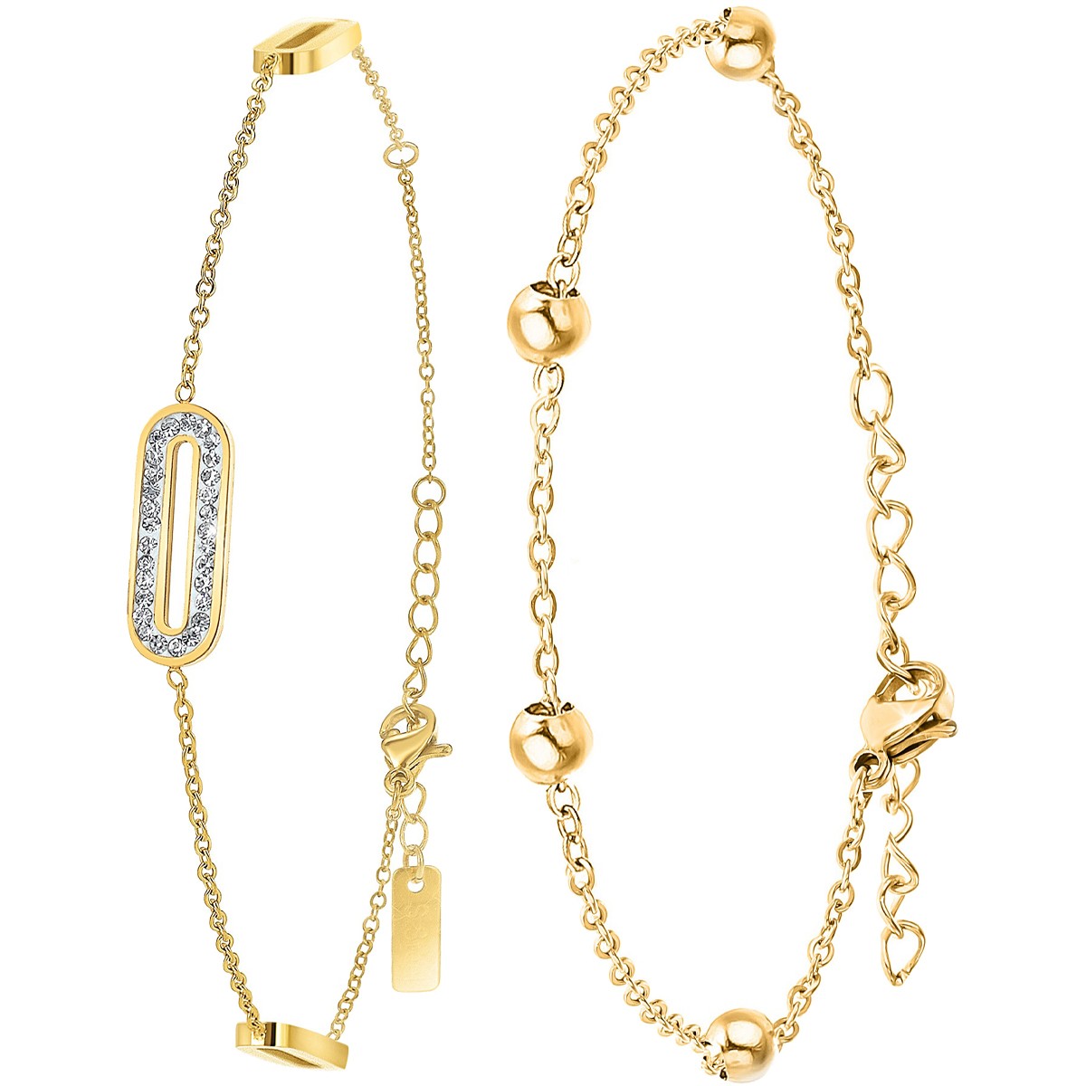 Bracelets - Acier inoxydable doré & cristaux