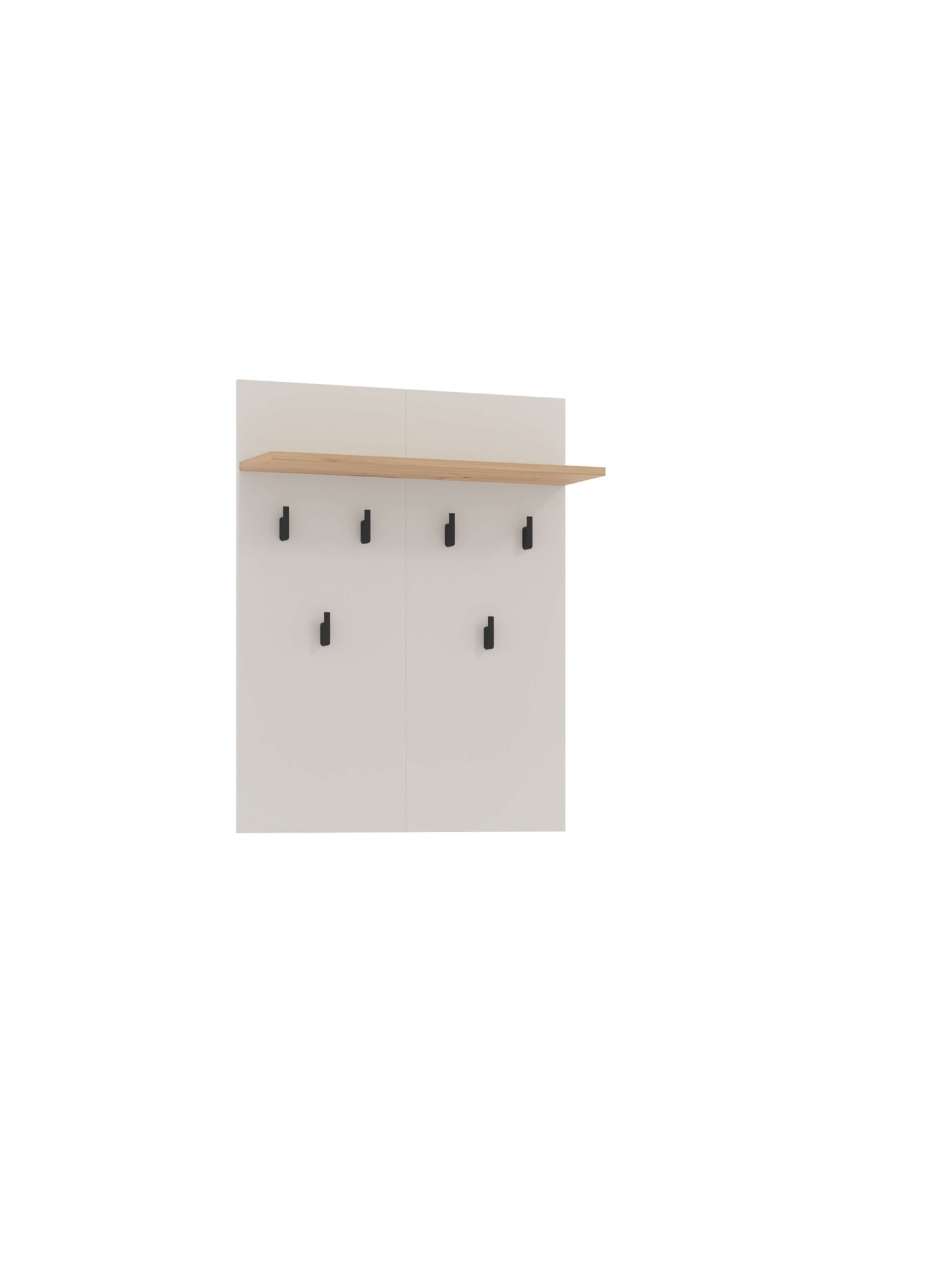 Home affaire Garderobenpaneel »Belfort, Wandregal mit 6 Haken, mit Regal, Breite 66 cm« Wandgarderobe, Aufhänger, Höhe 83 cm, in Kaschmirfarbe