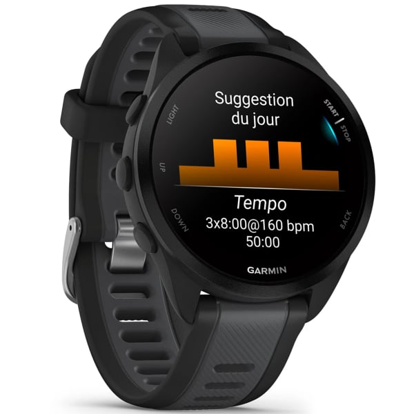 Montre cardio GPS GARMIN FORERUNNER 165 MUSIC BLACK/SLATE GREY