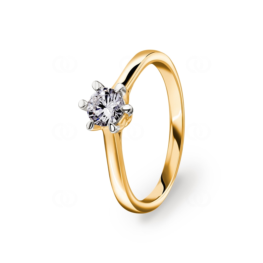 0.50ct Diamant Solitärring 750/18 K Gelbgold