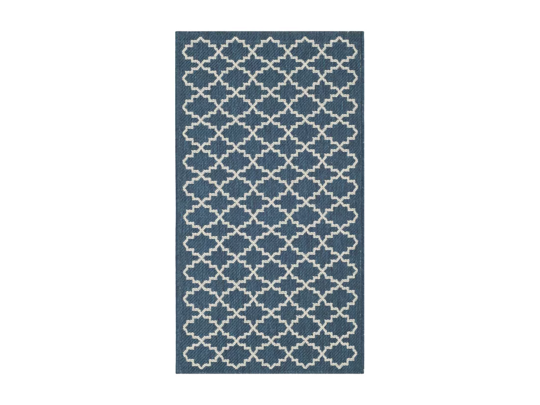Tapis Navy & Beige 79 X 152 cm - Zinnia