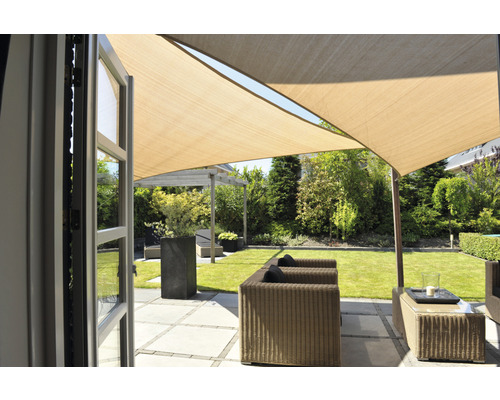 Zonneschermzeil driehoek Coolfit zand 360x360x360 cm