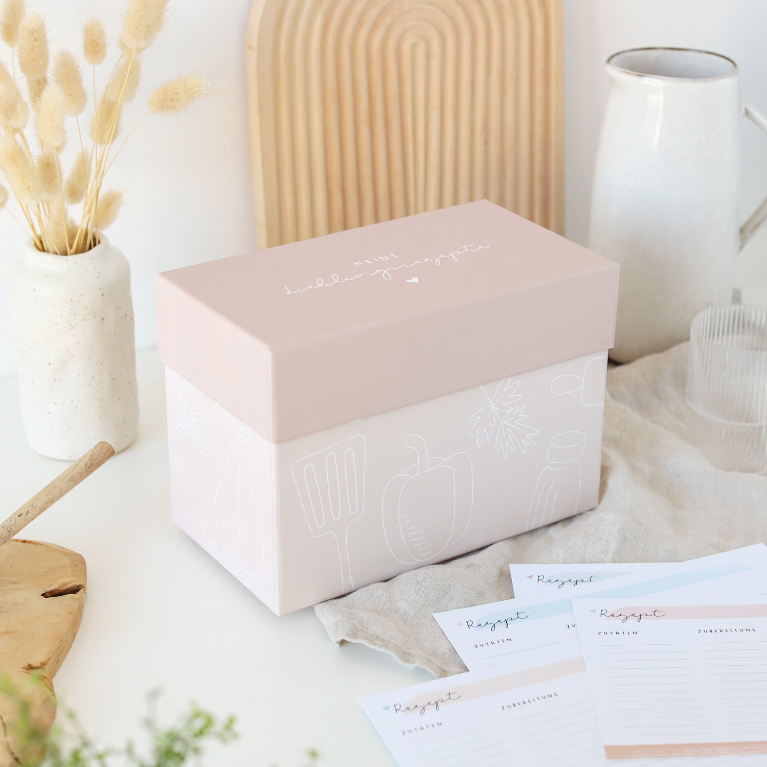 Rezeptbox mit Karten „Lieblingsrezepte