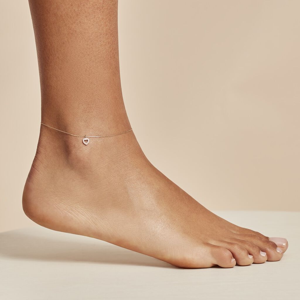 Chaîne De Cheville Samanta Or Jaune Oxyde De Zirconium