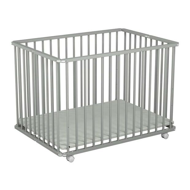 Parc bois pliant ALIZEE 2 Gris - BEBE9 ESSENTIEL