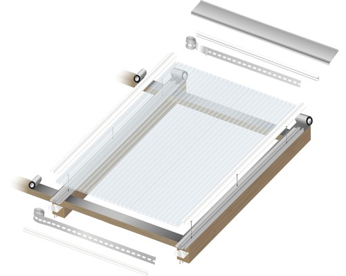 Gutta Polycarbonaat Holle Kamerplaat Helder 2000 mm x 980 mm x 16 mm