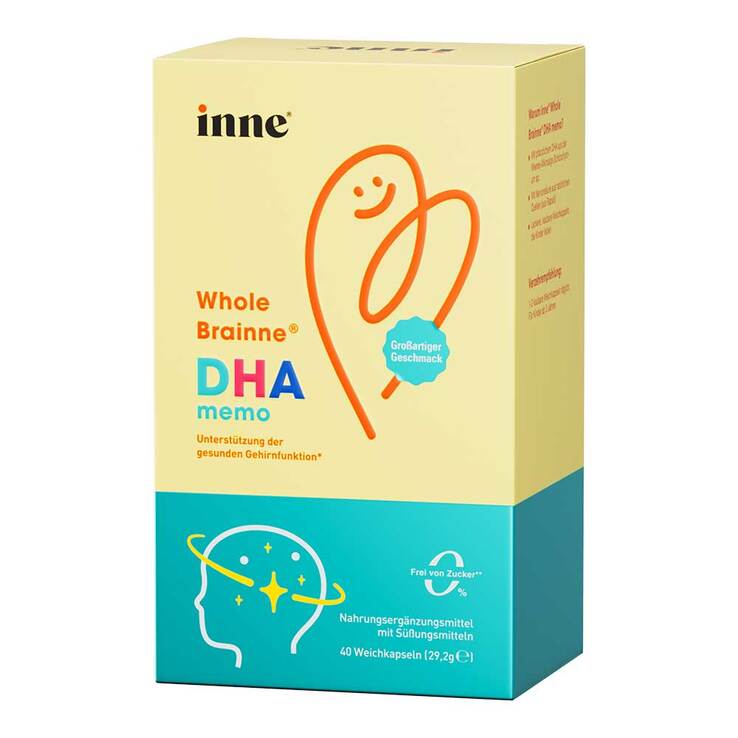 Inne Whole Brainne DHA memo Weichkapseln, 40X0.7 g