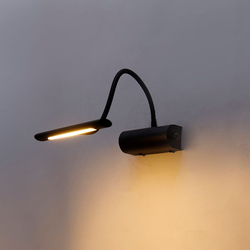 Design wandlamp zwart 18,5 cm incl. LED met dimmer - Tableau