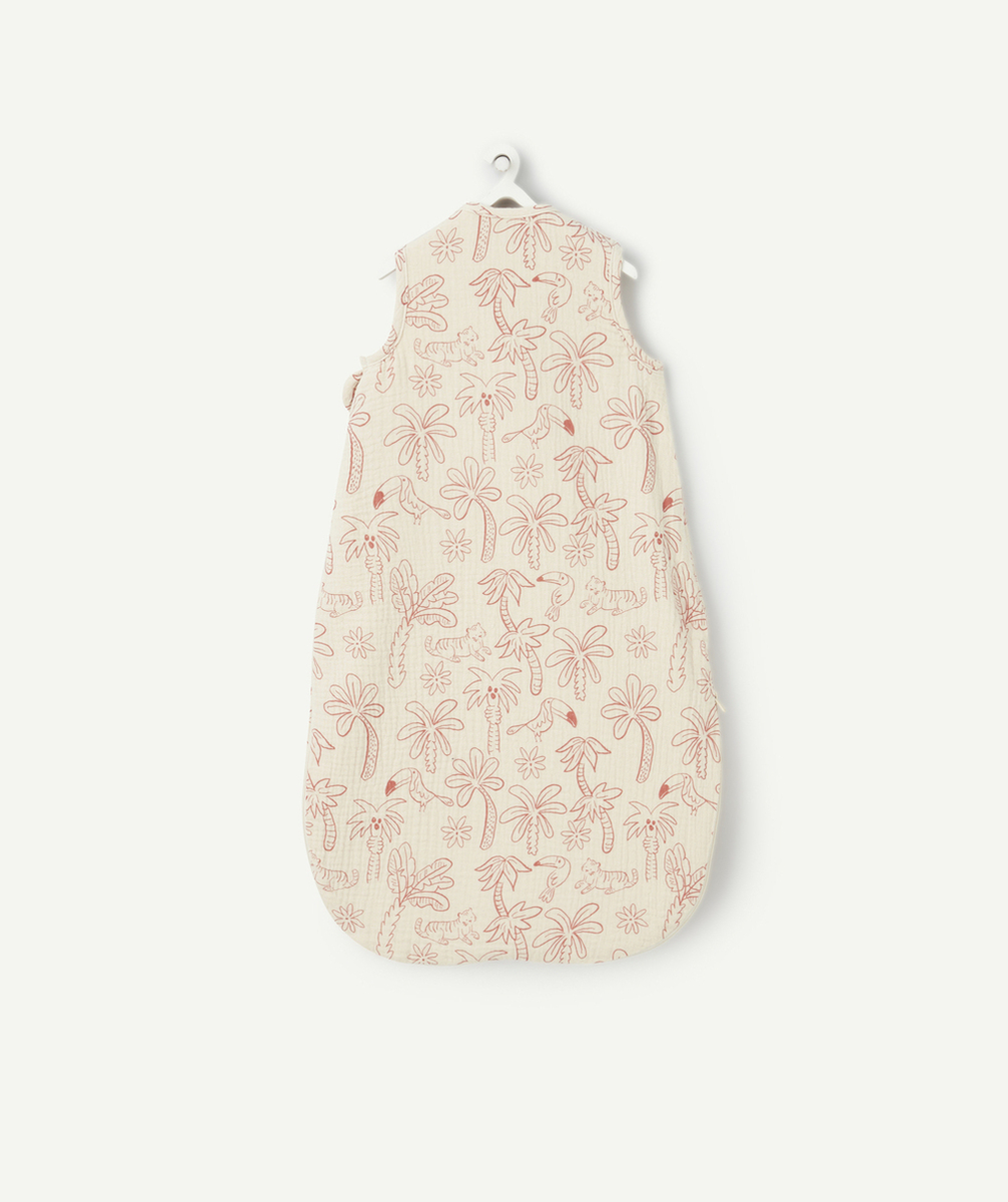 GIGOTEUSE BÉBÉ EN COTON BIO BEIGE AVEC IMPRIMÉ JUNGLE