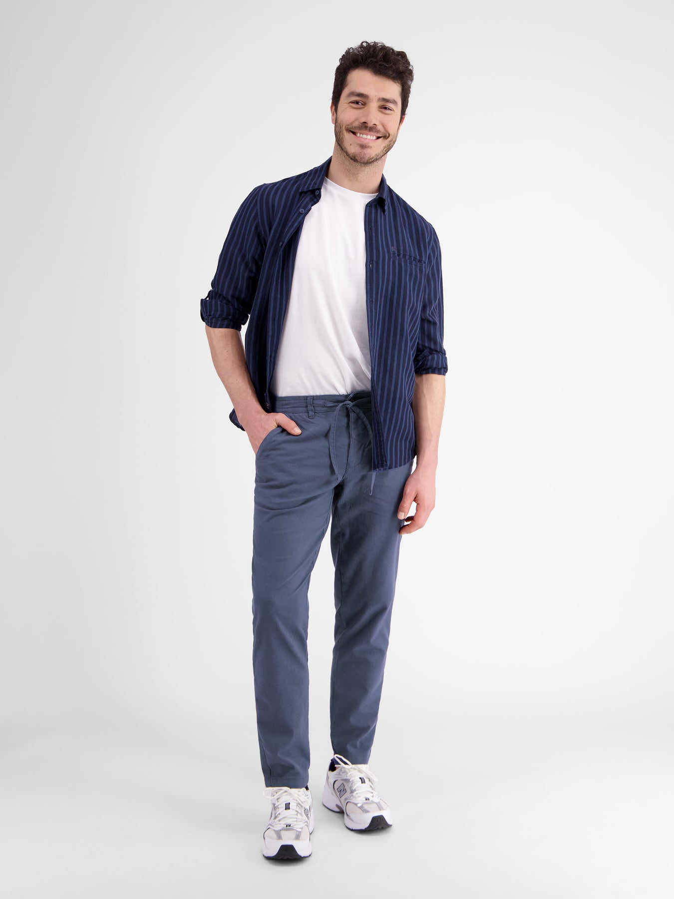 Baumwoll-Leinen Chino