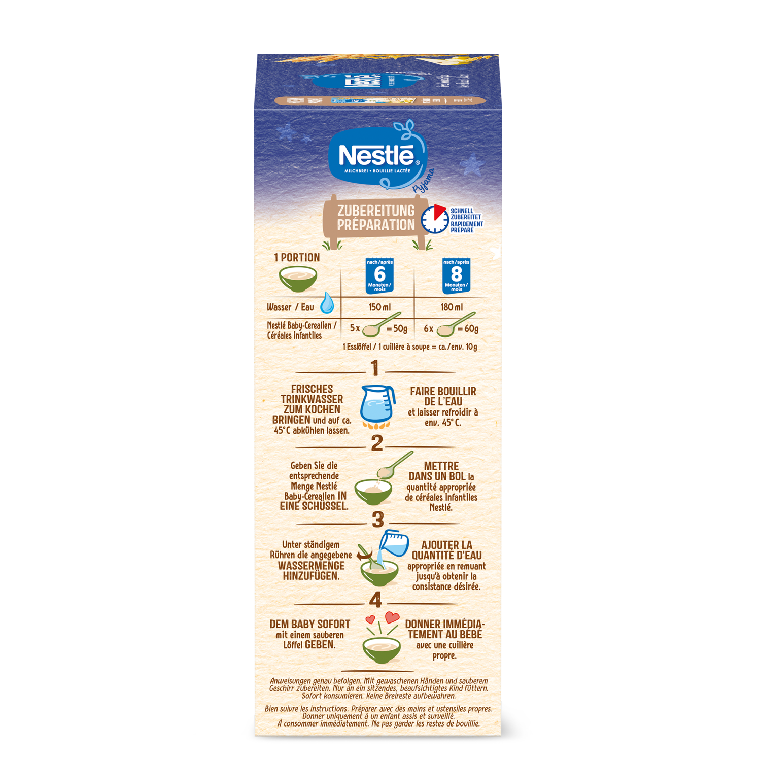 NESTLE Milchbrei Pyjama Plv Birne Banane & Hafer 6 Monate 450 g