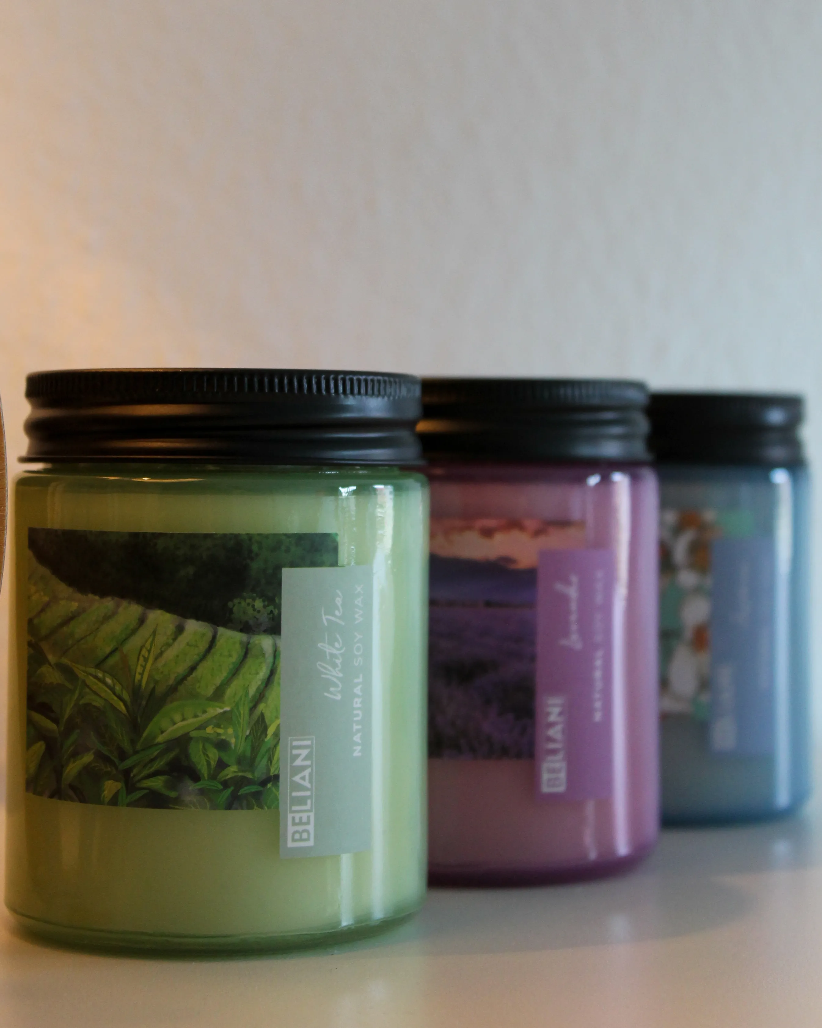 Set van 3 geurkaarsen FRUITY BLOOM Soja wax Frisse geurnoten Bloemige geurnoten