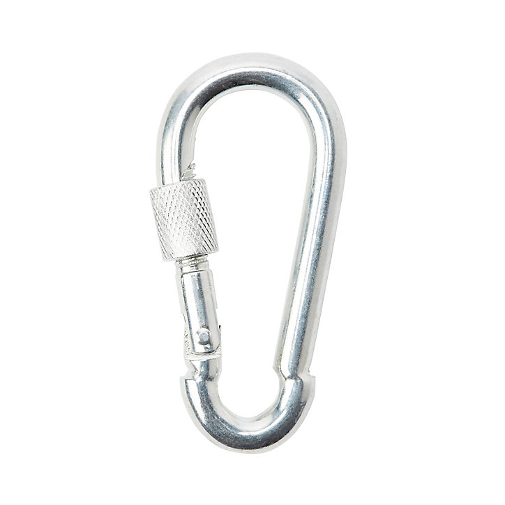 Porte-mousqueton type pompier DIALL à vis 8 cm
