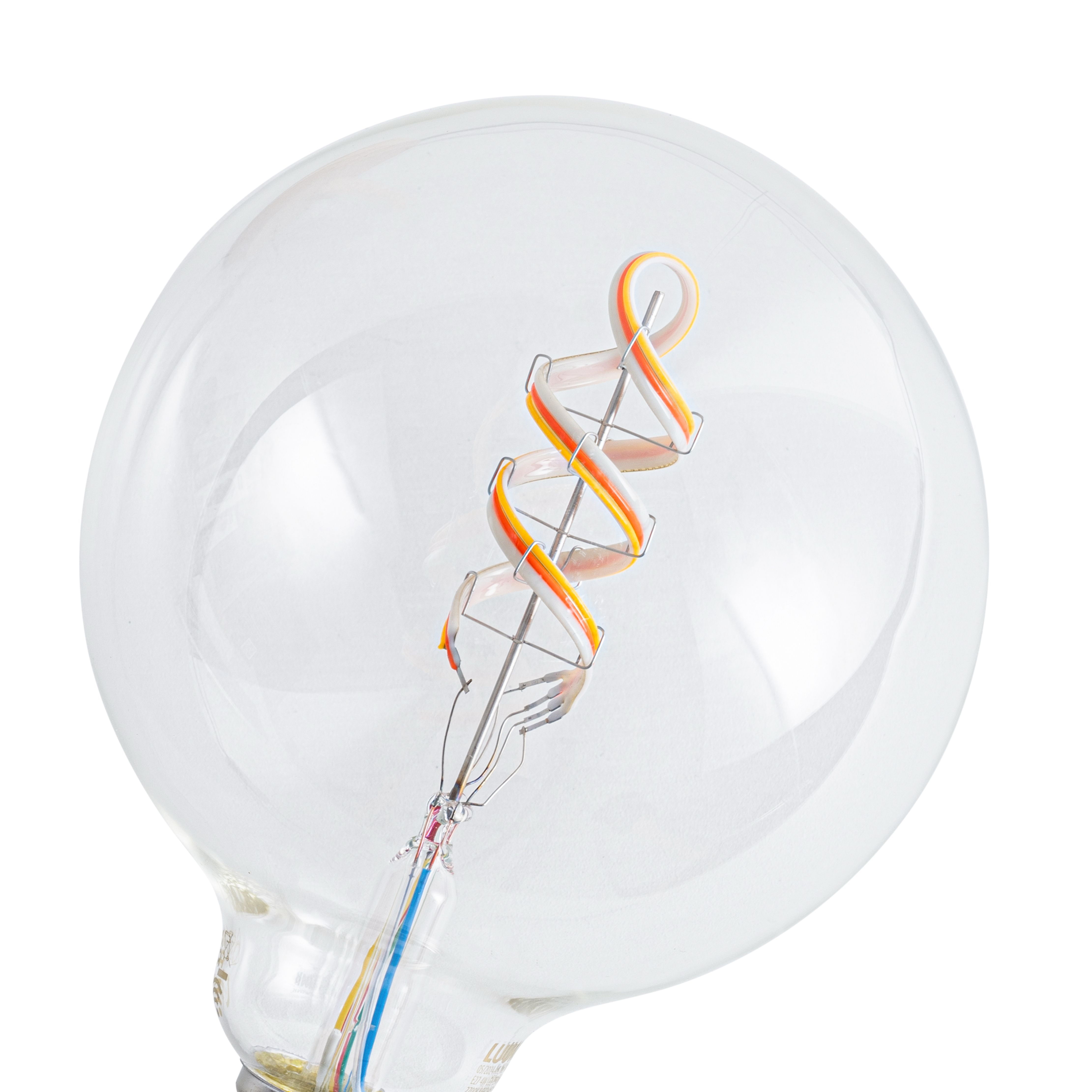 Set van 5 Smart E27 dimbare LED lampen G125 helder RGBW 4W 250 lm 2700K