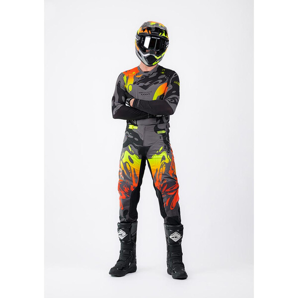 Kenny - Maillot Performance Steel Gris / Noir / Jaune fluo / Orange