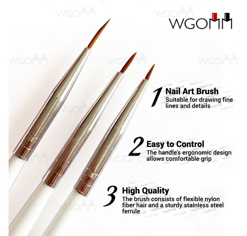 WGOMM - Set van 3: Nagelkunstkwast